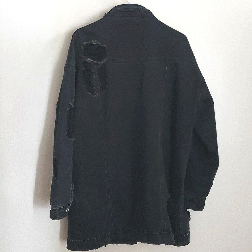 Missguided Distressed Denim Jacket - Picture 7 of 7